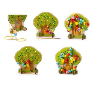 Planet Gates Montessori Learning Education Wooden Toys Cartoon fruit tree Fruit Beads Educational Toy For Children Birthday gift