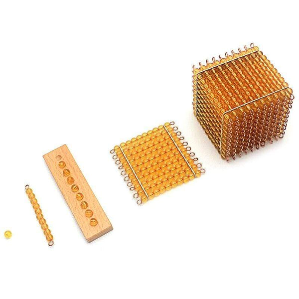 Planet Gates Montessori Materials Bead Math Toy Gold Beads Symbols With Trays Decimal Bank Game Decimals Learning for Preschool Student Gift
