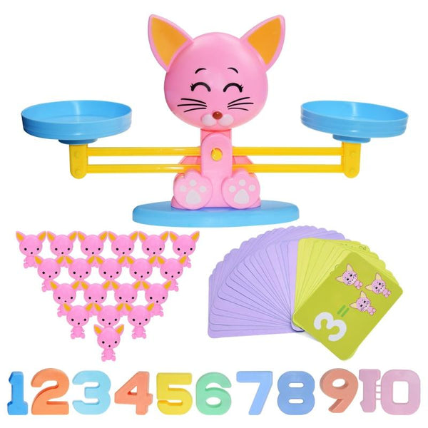 Planet Gates Montessori Math Toy Digital Monkey Balance Scale Educational Math Penguin Balancing Scale Number Board Game Kids Learning Toys
