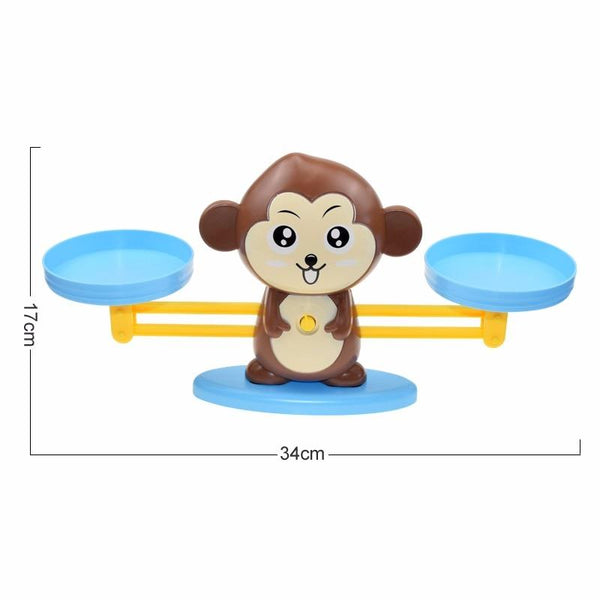 Planet Gates Montessori Math Toy Digital Monkey Balance Scale Educational Math Penguin Balancing Scale Number Board Game Kids Learning Toys