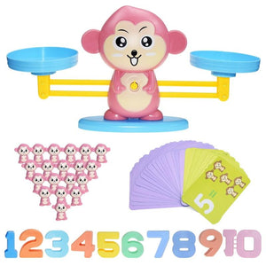 Planet Gates Montessori Math Toy Digital Monkey Balance Scale Educational Math Penguin Balancing Scale Number Board Game Kids Learning Toys