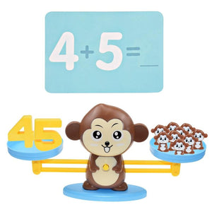 Planet Gates Montessori Math Toy Digital Monkey Balance Scale Educational Math Penguin Balancing Scale Number Board Game Kids Learning Toys