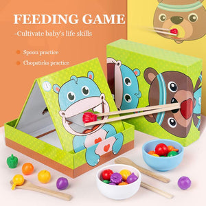 Planet Gates Montessori Parent-Child Interaction Play House Simulation Feeding Game Early Childhood Education Fine Motor Educational Toys