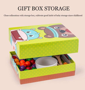 Planet Gates Montessori Parent-Child Interaction Play House Simulation Feeding Game Early Childhood Education Fine Motor Educational Toys