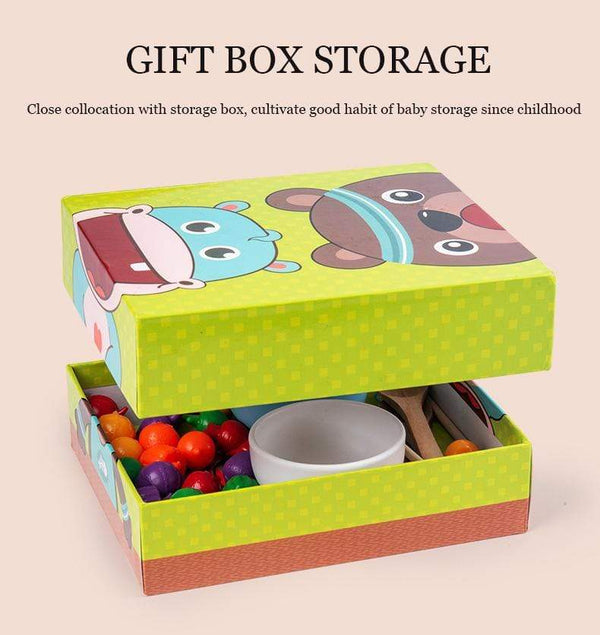 Planet Gates Montessori Parent-Child Interaction Play House Simulation Feeding Game Early Childhood Education Fine Motor Educational Toys