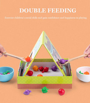 Planet Gates Montessori Parent-Child Interaction Play House Simulation Feeding Game Early Childhood Education Fine Motor Educational Toys