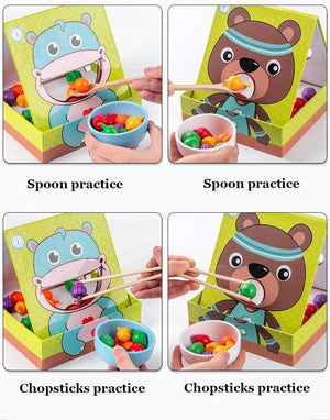 Planet Gates Montessori Parent-Child Interaction Play House Simulation Feeding Game Early Childhood Education Fine Motor Educational Toys