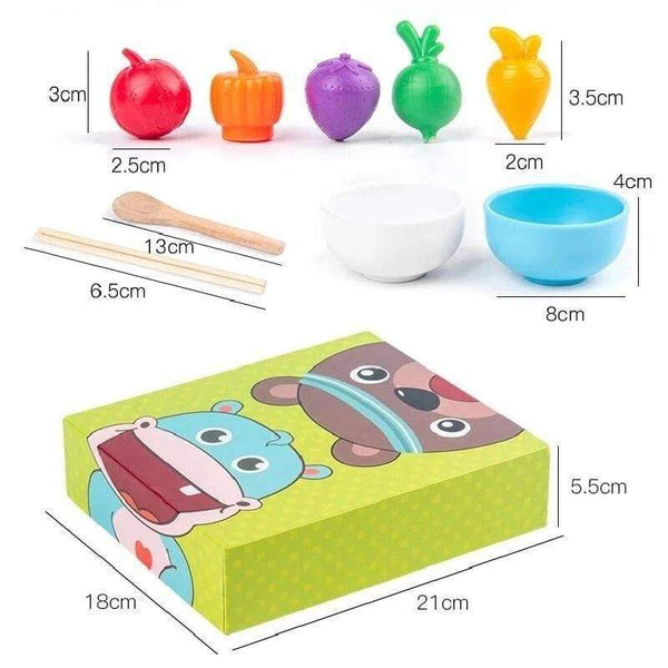 Planet Gates Montessori Parent-Child Interaction Play House Simulation Feeding Game Early Childhood Education Fine Motor Educational Toys