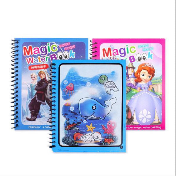 Planet Gates Montessori Toys Reusable Coloring Book Magic Water Drawing Book Sensory Early Education Toys for Kids Birthday Gift