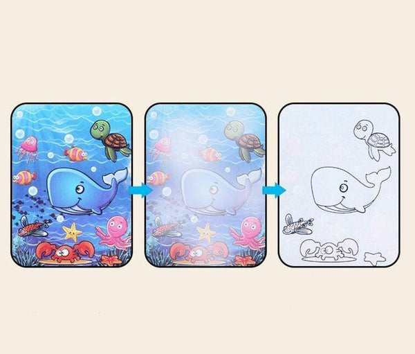 Planet Gates Montessori Toys Reusable Coloring Book Magic Water Drawing Book Sensory Early Education Toys for Kids Birthday Gift