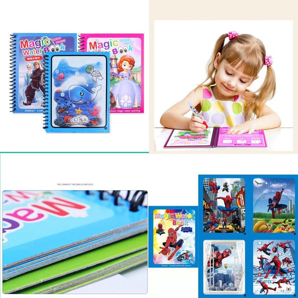 Planet Gates Montessori Toys Reusable Coloring Book Magic Water Drawing Book Sensory Early Education Toys for Kids Birthday Gift