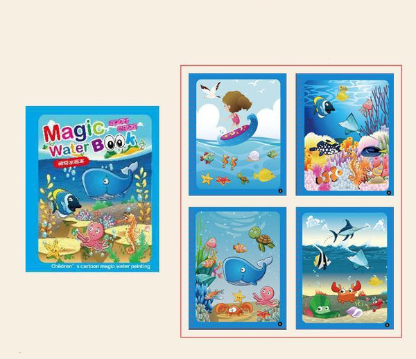 Planet Gates Montessori Toys Reusable Coloring Book Magic Water Drawing Book Sensory Early Education Toys for Kids Birthday Gift