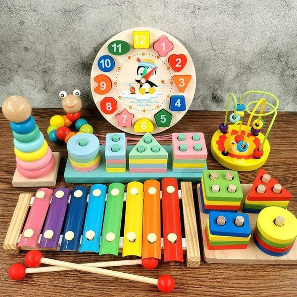 Planet Gates Montessori Wooden 3D Educational Toys Children Learn Baby Color Wooden Children Early Teach Christmas Gifts Puzzle Toys