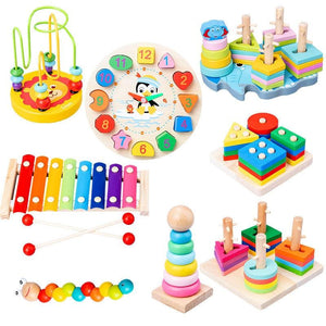 Planet Gates Montessori Wooden 3D Educational Toys Children Learn Baby Color Wooden Children Early Teach Christmas Gifts Puzzle Toys