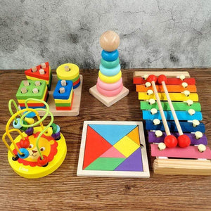 Planet Gates Montessori Wooden 3D Educational Toys Children Learn Baby Color Wooden Children Early Teach Christmas Gifts Puzzle Toys