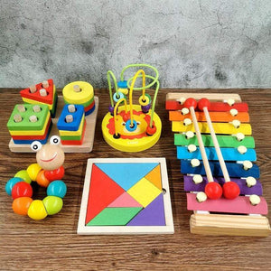 Planet Gates Montessori Wooden 3D Educational Toys Children Learn Baby Color Wooden Children Early Teach Christmas Gifts Puzzle Toys