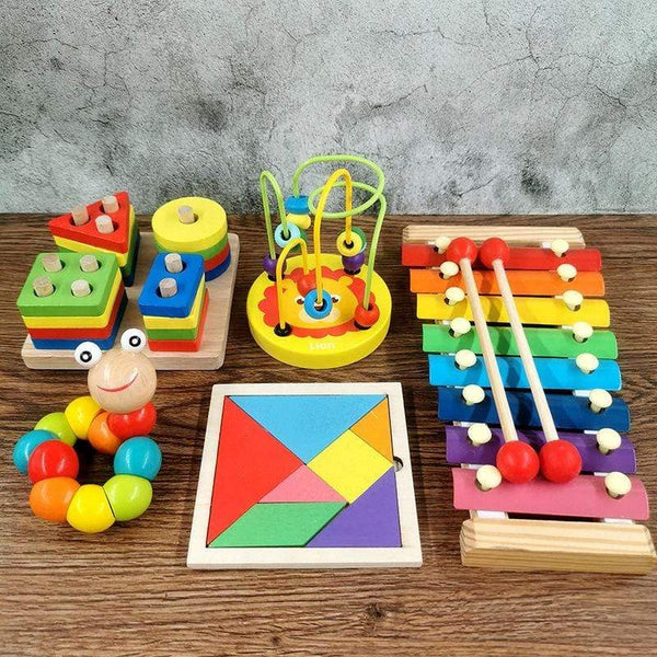Planet Gates Montessori Wooden 3D Educational Toys Children Learn Baby Color Wooden Children Early Teach Christmas Gifts Puzzle Toys