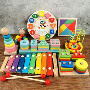 Planet Gates Montessori Wooden 3D Educational Toys Children Learn Baby Color Wooden Children Early Teach Christmas Gifts Puzzle Toys
