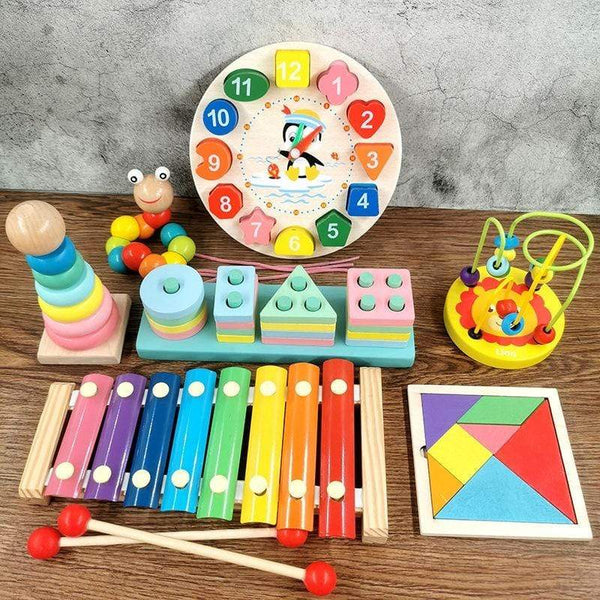 Planet Gates Montessori Wooden 3D Educational Toys Children Learn Baby Color Wooden Children Early Teach Christmas Gifts Puzzle Toys