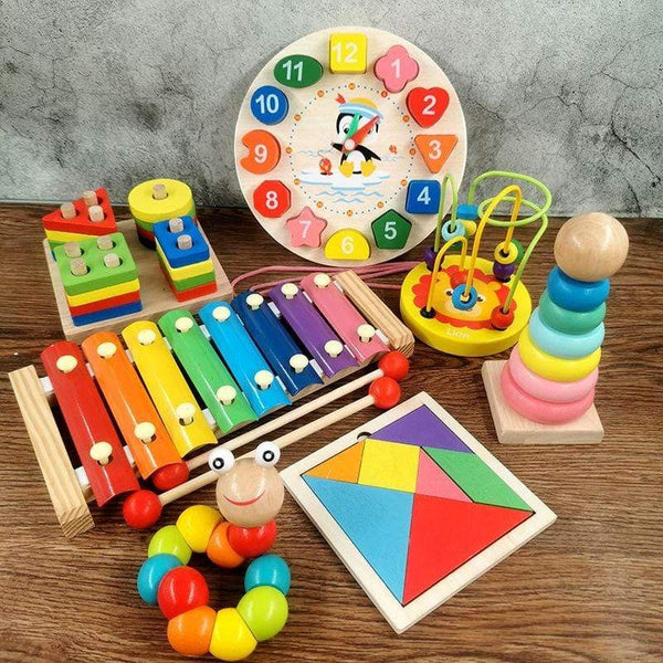Planet Gates Montessori Wooden 3D Educational Toys Children Learn Baby Color Wooden Children Early Teach Christmas Gifts Puzzle Toys
