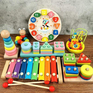 Planet Gates Montessori Wooden 3D Educational Toys Children Learn Baby Color Wooden Children Early Teach Christmas Gifts Puzzle Toys