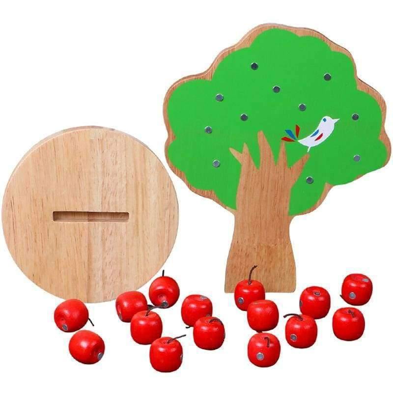 Planet Gates Montessori Wooden Magnetic Apple Tree Math Toys Early Learning Educational Wooden Toys For Children Boys