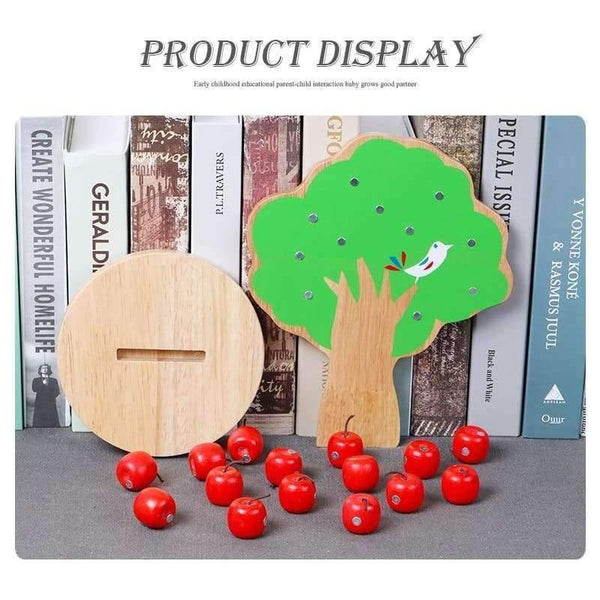 Planet Gates Montessori Wooden Magnetic Apple Tree Math Toys Early Learning Educational Wooden Toys For Children Boys