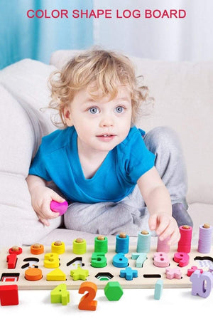 Planet Gates Montessori Wooden Math Toys Educational Teaching Aids Figure Matching Puzzle Preschool Busy Board Geometry Digital Toy Kids Gift