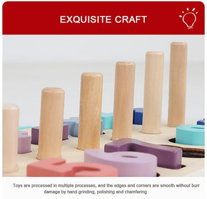 Planet Gates Montessori Wooden Math Toys Educational Teaching Aids Figure Matching Puzzle Preschool Busy Board Geometry Digital Toy Kids Gift