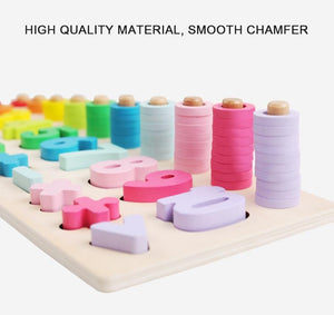 Planet Gates Montessori Wooden Math Toys Educational Teaching Aids Figure Matching Puzzle Preschool Busy Board Geometry Digital Toy Kids Gift