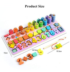 Planet Gates Montessori Wooden Math Toys Educational Teaching Aids Figure Matching Puzzle Preschool Busy Board Geometry Digital Toy Kids Gift