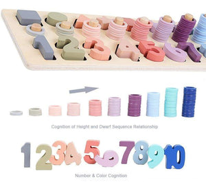 Planet Gates Montessori Wooden Math Toys Educational Teaching Aids Figure Matching Puzzle Preschool Busy Board Geometry Digital Toy Kids Gift