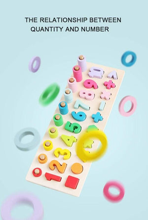 Planet Gates Montessori Wooden Math Toys Educational Teaching Aids Figure Matching Puzzle Preschool Busy Board Geometry Digital Toy Kids Gift