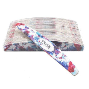 Planet Gates Moon-100-120 50 Pcs/Lot Strong Wooden Nail Files Buffer Emery Board Edge Nails File 100/120/150/180/240 Accessory Salon Pedicure Tools