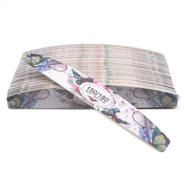 Planet Gates Moon-150-180 50 Pcs/Lot Strong Wooden Nail Files Buffer Emery Board Edge Nails File 100/120/150/180/240 Accessory Salon Pedicure Tools