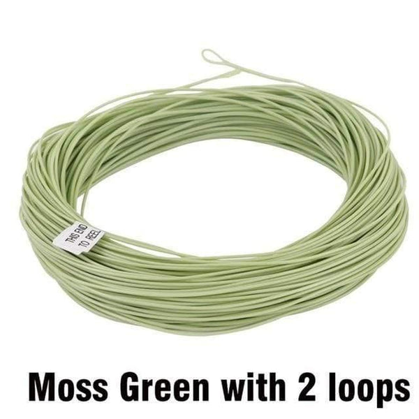 Planet Gates Moss Green 2 Loops / WF2F 100FT Weight Forward Floating Fly Fishing Line 2wt/3wt/4wt/5wt/6wt/7wt/8wt Fly Line