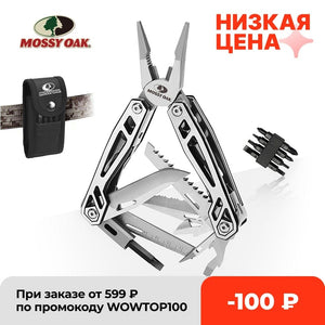 Planet Gates MOSSY OAK 21 in 1 Multi Tool Plier Wire Stripper Folding Plier Outdoor Camping Multitool Portable Folding  Pocket Pliers