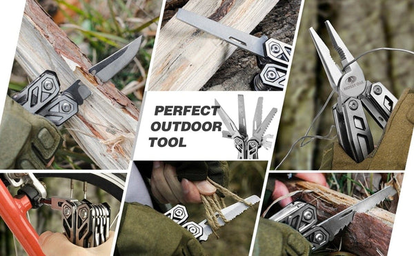 Planet Gates MOSSY OAK 21 in 1 Multi Tool Plier Wire Stripper Folding Plier Outdoor Camping Multitool Portable Folding  Pocket Pliers