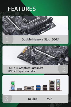 Planet Gates Motherboard Challenger H410M USB3.1 LGA1200 M-ATX SATA 3.0 PCI-E NVME Support intel 10th Core Dual channel DDR4