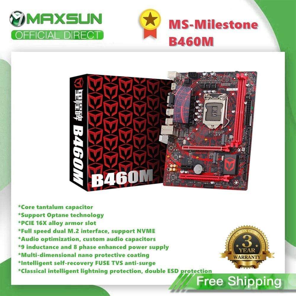 Planet Gates Motherboard Meterstone B460M USB3.1*3 LGA1200 M-ATX SATA 3.0 PCI-E NVME support intel 10th Core PCIE 16X alloy armor slot
