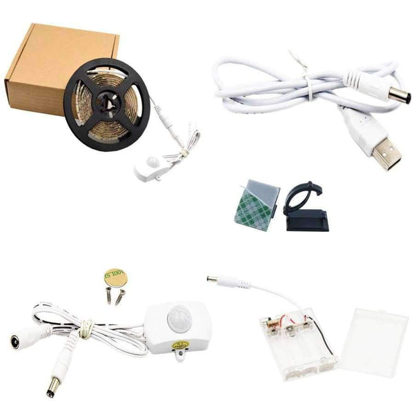 Planet Gates Motion Sensor LED Bed Strip light Kit USB Bed Side Lamp Flexibele Waterproof Strip Tape Night Light for Bedroom Bedside