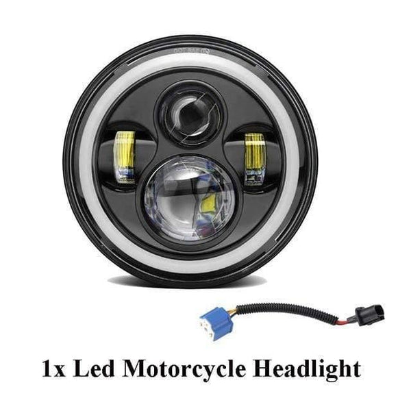Planet Gates moto light ledx1 7 inch Led Headlight universal motorcycle Headlamp led moto front light bulbs headlight for car ATV SUV scooter motorbike lights