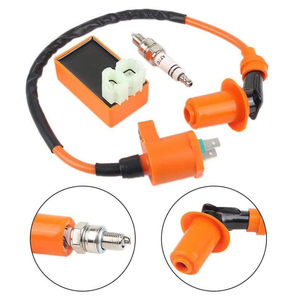 Planet Gates Motorbike Ingition Set 1pc Racing CDI + Spark Plug + Ignition Coil Kits For GY6 50/125/150CC 4-stroke Scooter Parts