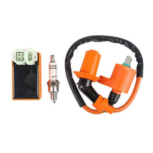 Planet Gates Motorbike Ingition Set 1pc Racing CDI + Spark Plug + Ignition Coil Kits For GY6 50/125/150CC 4-stroke Scooter Parts