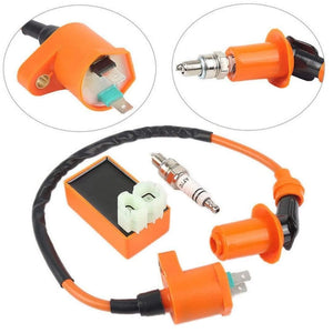 Planet Gates Motorbike Ingition Set 1pc Racing CDI + Spark Plug + Ignition Coil Kits For GY6 50/125/150CC 4-stroke Scooter Parts
