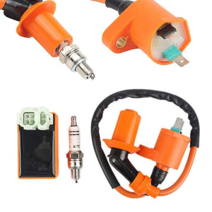 Planet Gates Motorbike Ingition Set 1pc Racing CDI + Spark Plug + Ignition Coil Kits For GY6 50/125/150CC 4-stroke Scooter Parts