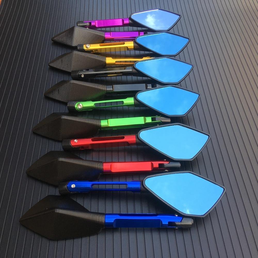 Planet Gates Motorbike Motorcycle Big Rearview Mirror Folding Side Mirrors CNC Aluminum Adjusting for KAWASAKI HONDA SUZUKI YAMAHA DUCATI KTM
