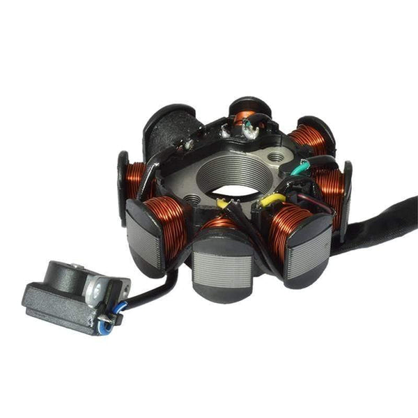 Planet Gates Motorcycle 5 Wire 8 Poles Full Wave For GY6-125 152QMI 157QMJ Magneto Stator Coil Generator Scooter Moped ATV Dirt Bike Taotao