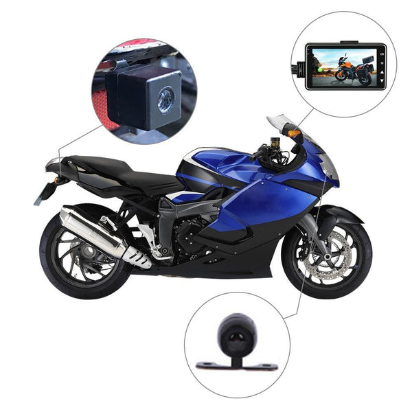Planet Gates Motorcycle Camera DVR Motor Dash Cam with Special Dual-Track Front Rear Recorder Motorbike Electronics