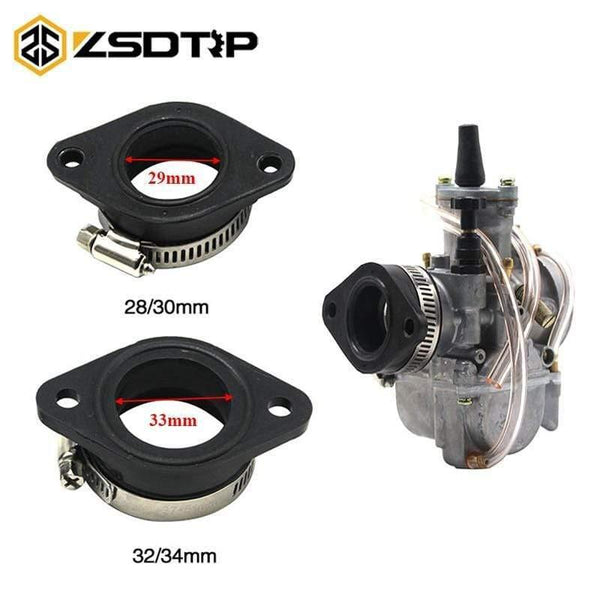 Planet Gates Motorcycle Carburetor Adapter Inlet Intake Pipe Rubber Mat Fit on PWK 28/30mm 32/34mm Carburetor  UTV ATV Pit Dirt Bike